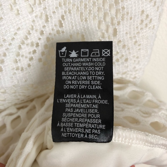 RW&CO White Lace Sleeveless Boxy Tank Top A6 - Picture 6 of 7